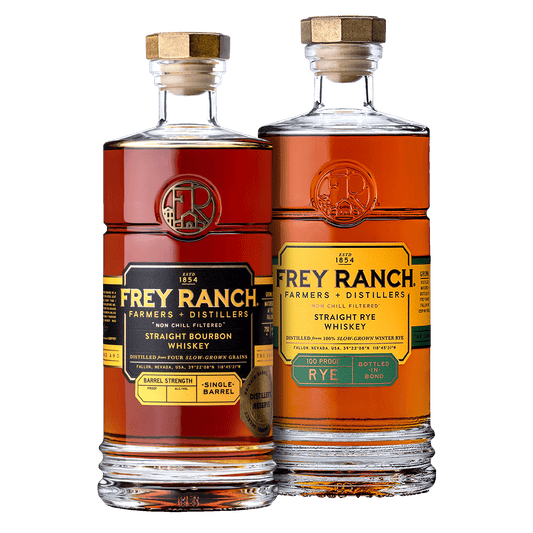 Frey Ranch Single Barrel Bourbon #3090 + Bottled in Bond Rye