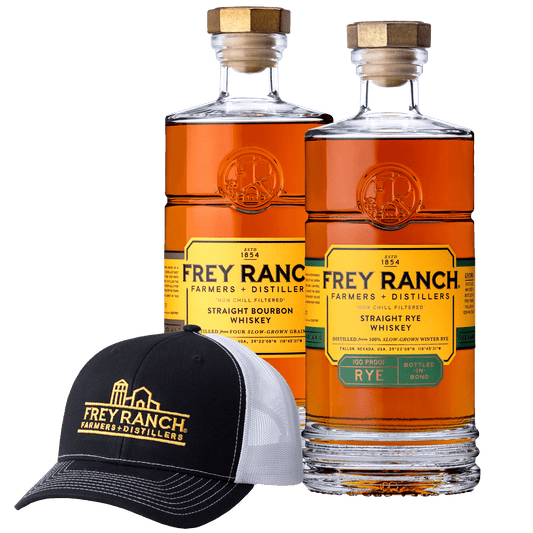 Straight Bourbon + Bottled-in-Bond Rye – Free Hat Bundle!