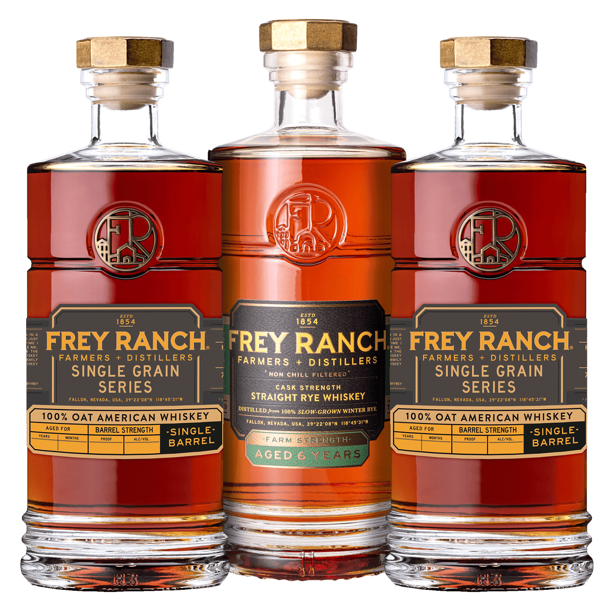 Single Grain Cask Strength Super Bundle: 100% Oat #3003 + 100% Oat #20-0489 + Farm Strength 100% Rye