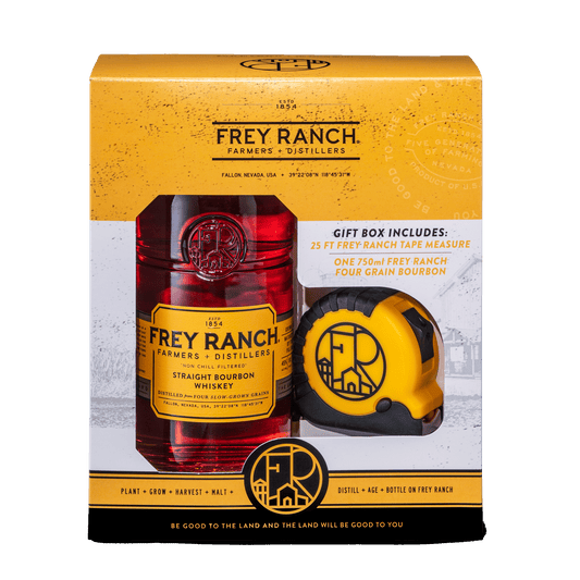 Four Grain Straight Bourbon Gift Set + 25 ft Tape Measuring Tape