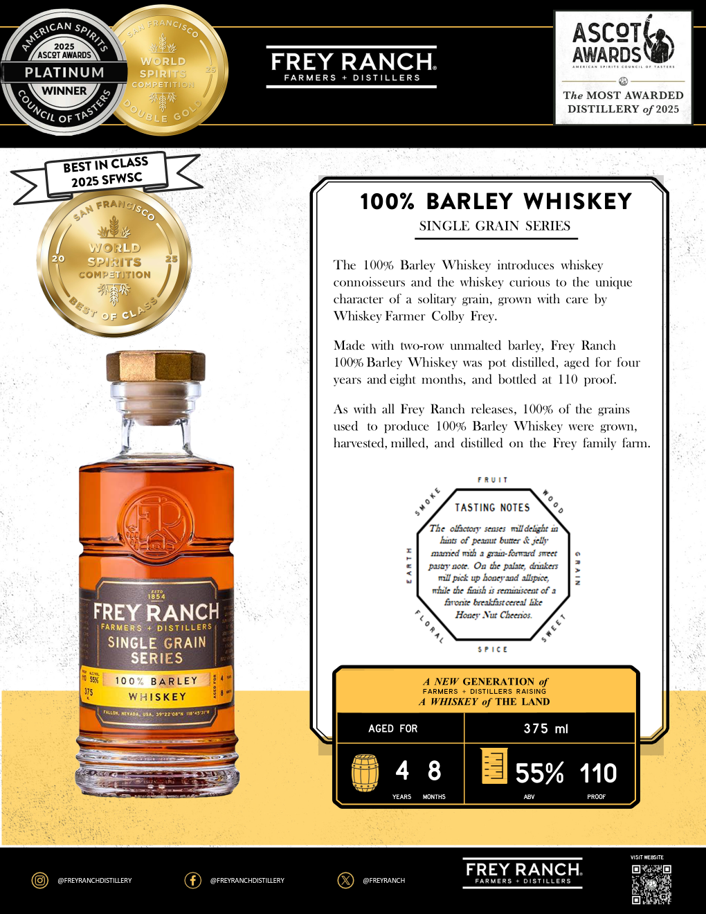 Bourbon + Barley Bundle (Straight Bourbon Whiskey 750ml + 100% Barley Whiskey 375ml)